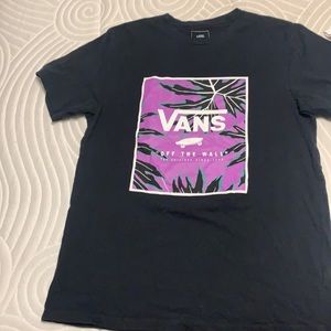 Size medium black and purple vans tee